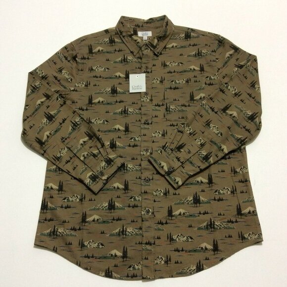 MENS Outdoor Shirt Size XL Twill Utility Style One Pocket Croft & Barrow - Picture 1 of 12